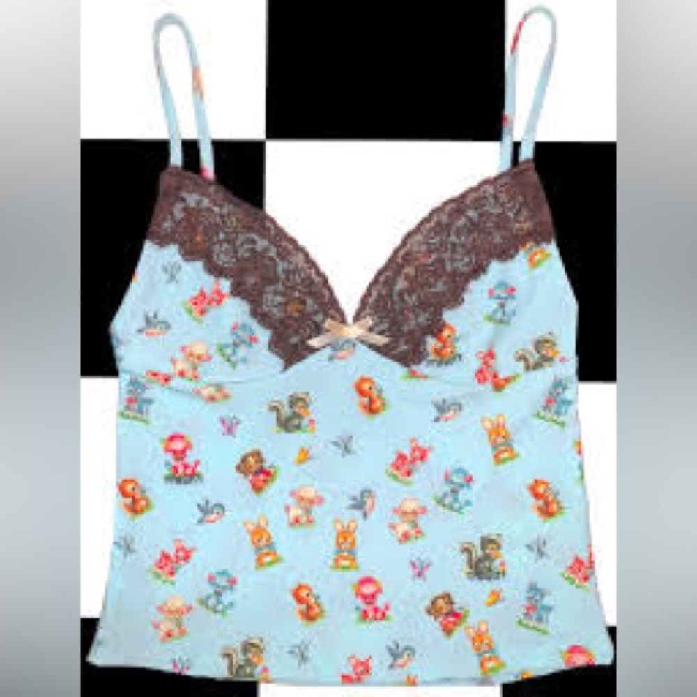 O-Mighty Baby Animals Blue Cami